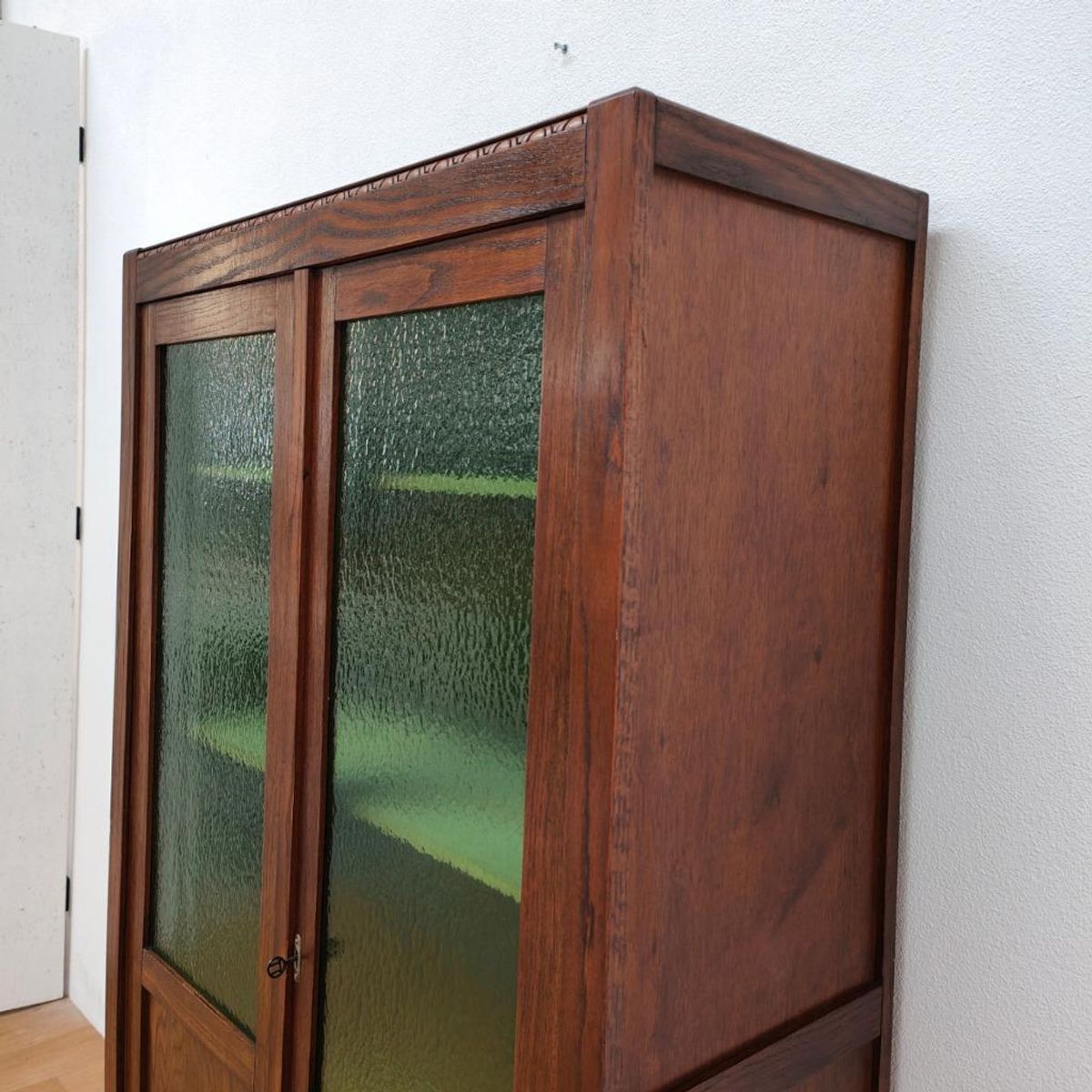 Vintage Antieke Boekenkast Wandkast Servieskast Kast Vitrinekast. image 7