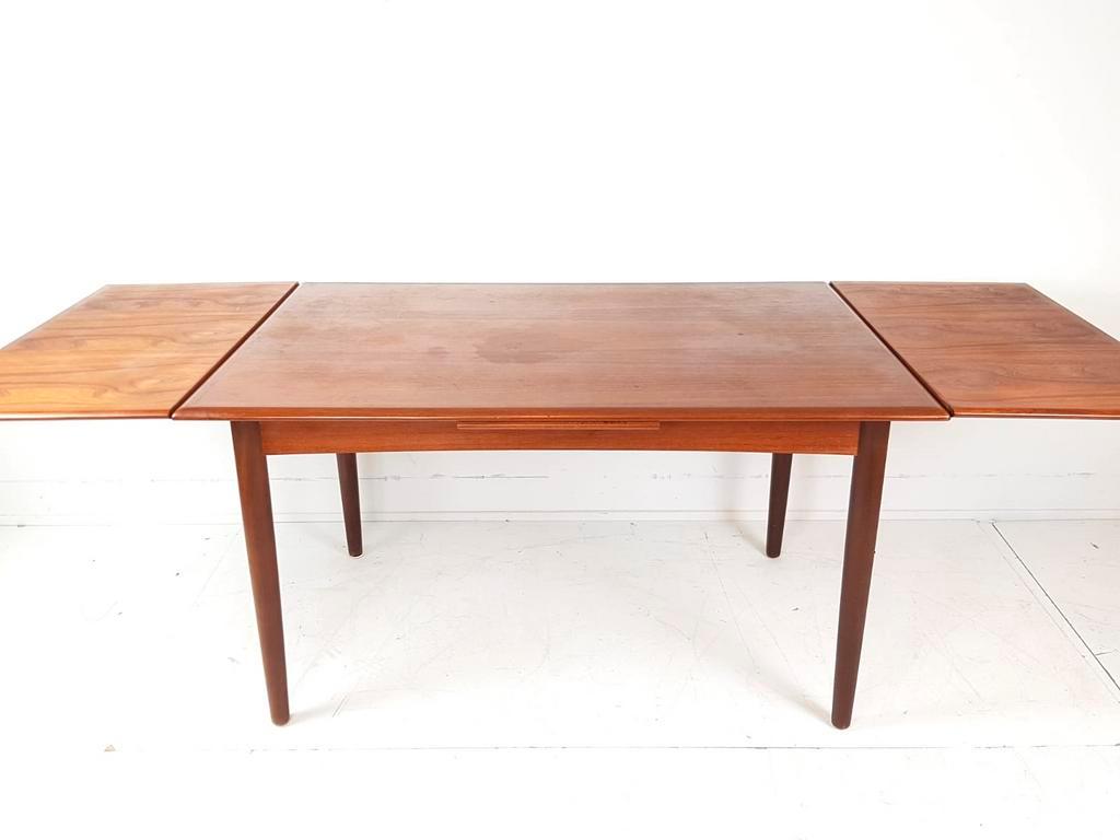Vintage Teakhouten Uitschuifbare Eettafel | Tafel image 10