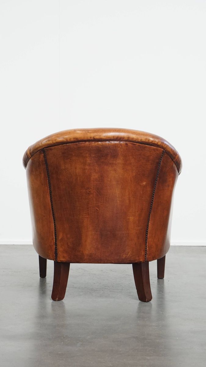 Charmante En Comfortabele Schapenleren Clubfauteuil Met Prachtige Kleuren image 4