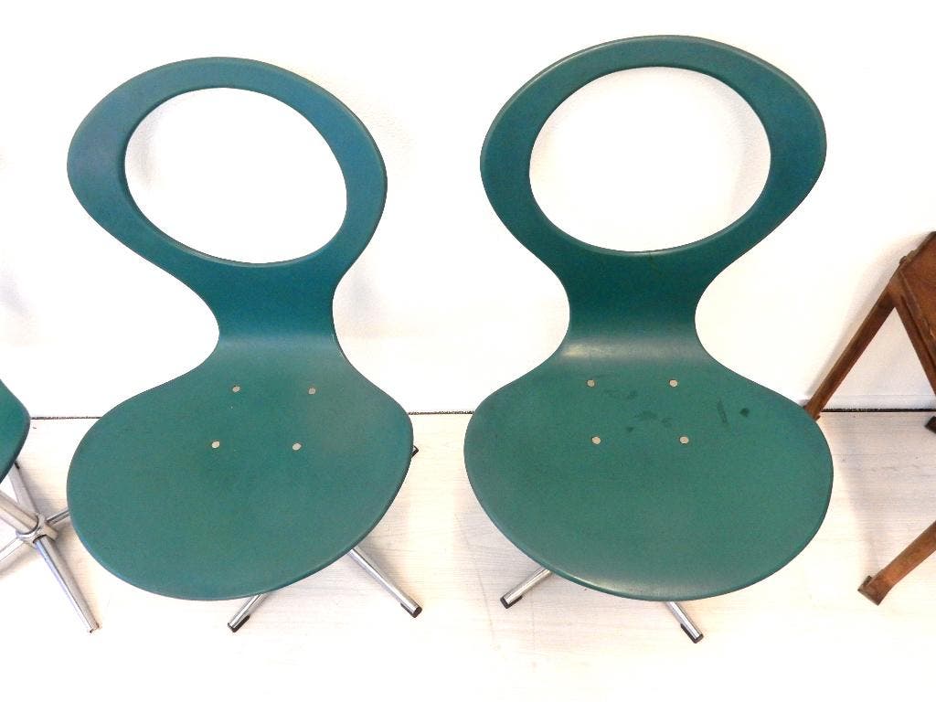 Vintage Eetkamerstoel Jaren 60/ 70 Design Plywood Benze image 4