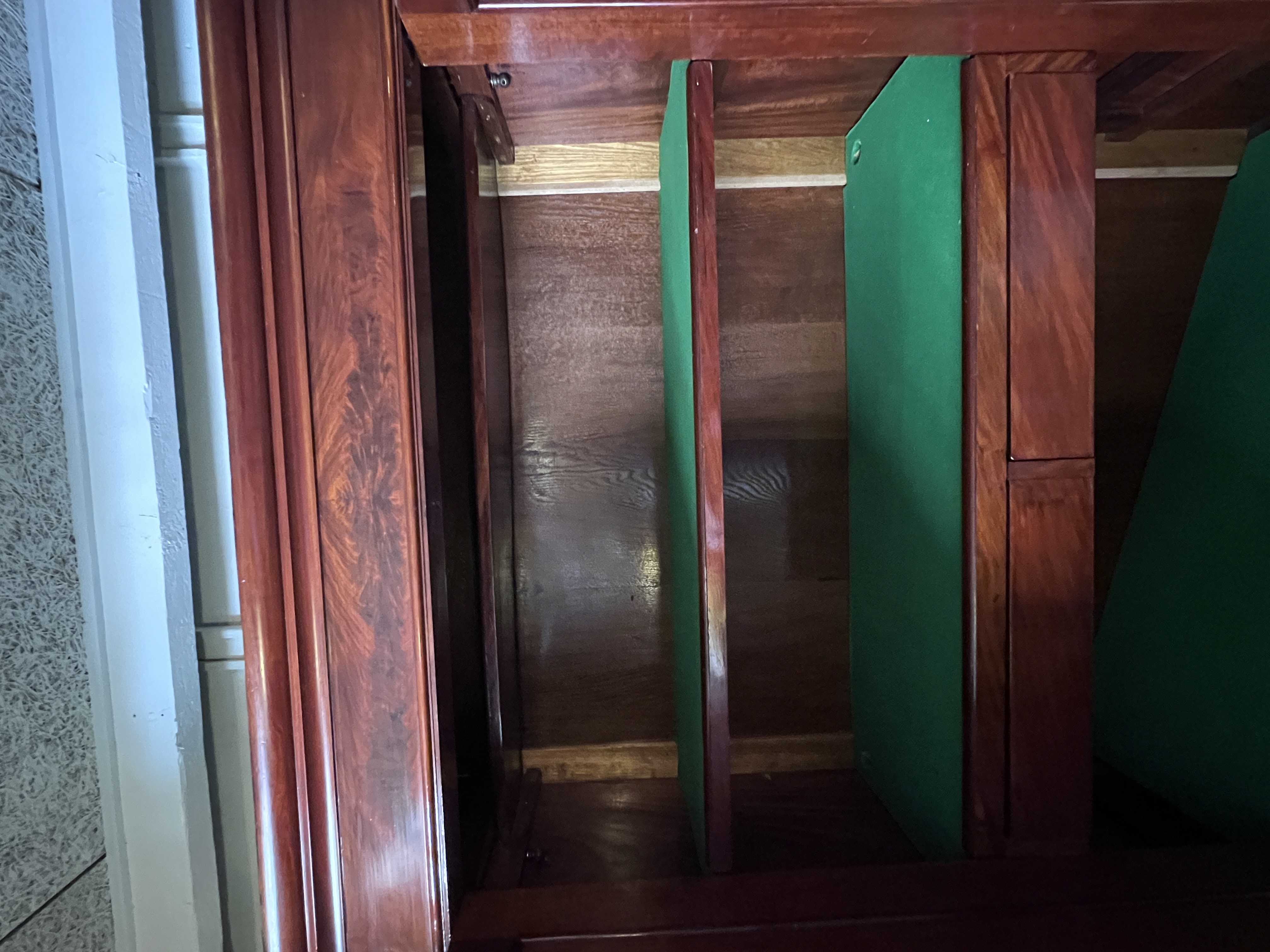Uitneembare Antiek Mahonie Kast Met Planken En Lades, 188 Cm Hoog image 10