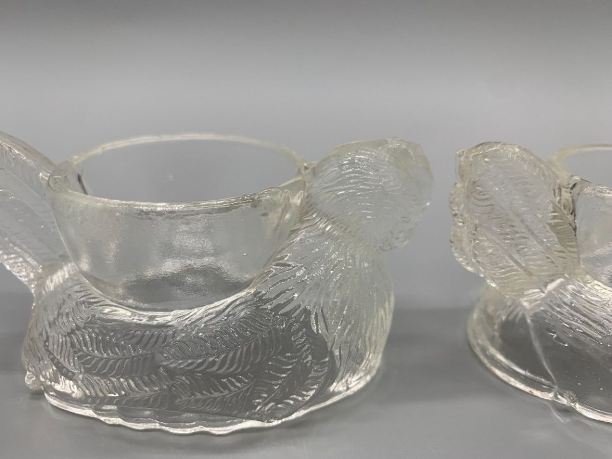 Set Vintage Persglas Eierdopjes Kip 2 Stuks image 8