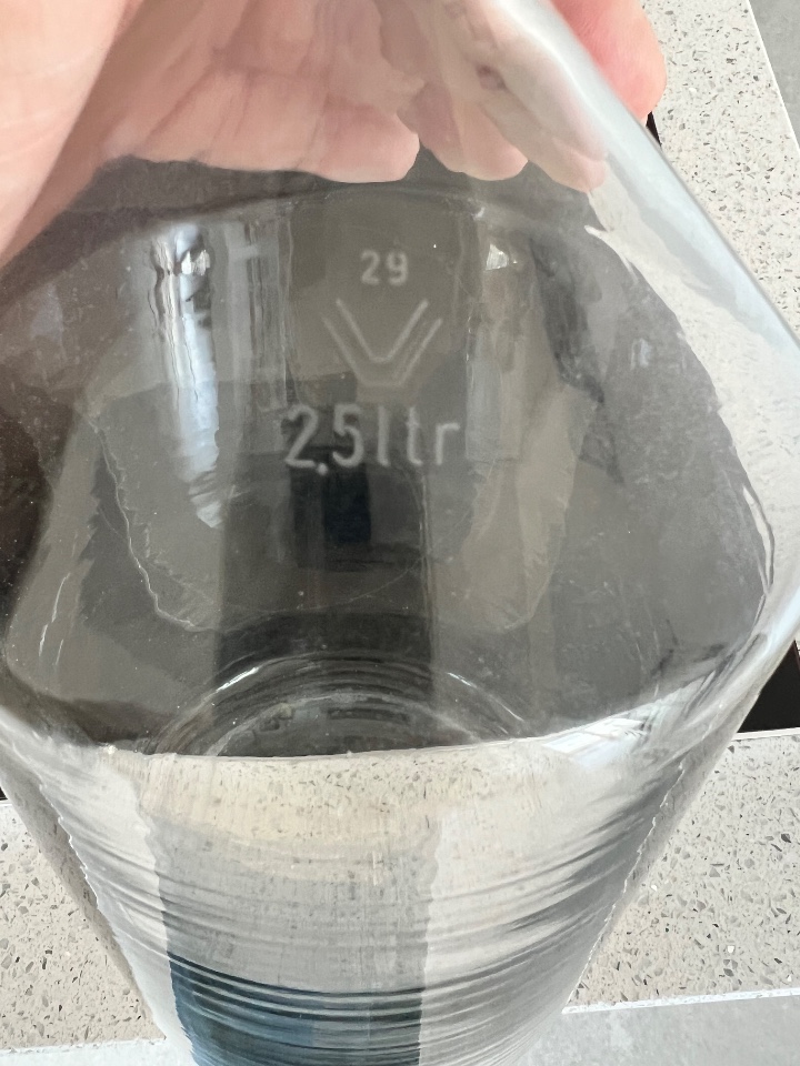 Vintage Glazen Apothekers Fles 2,5 Liter image 4