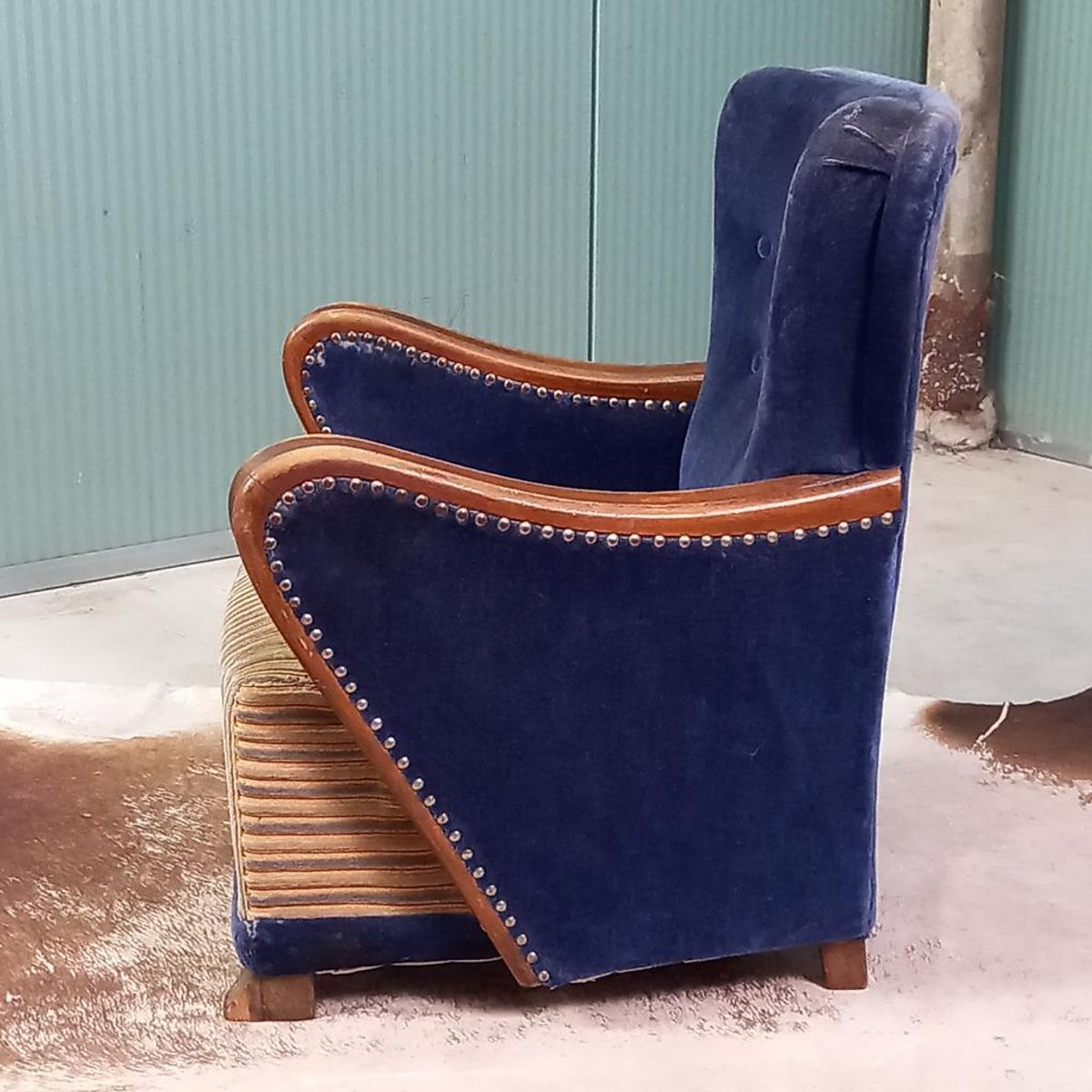 Uniek Frans Antiek Art Deco Kinderfauteuiltje image 4