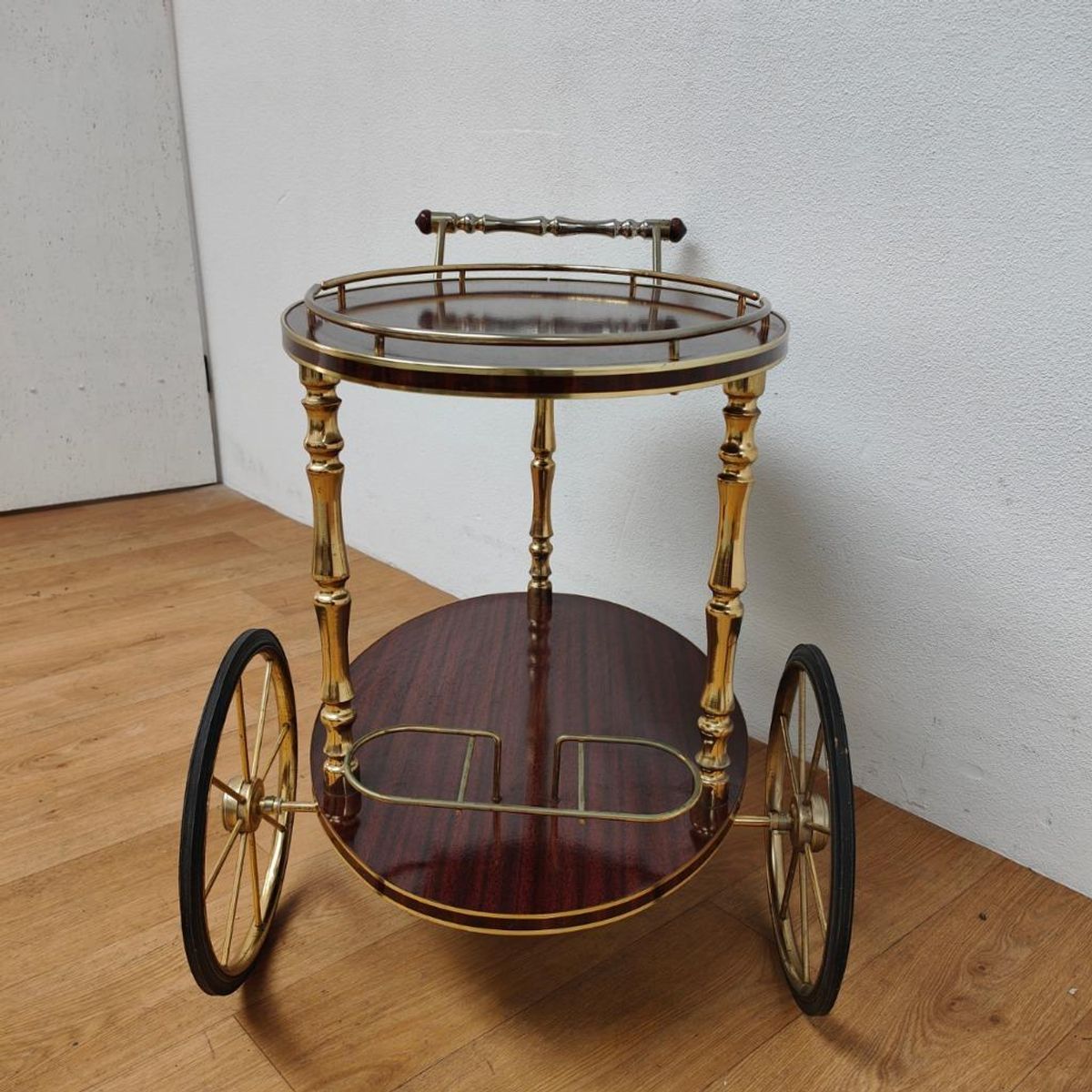 Vintage Barcart Drankenkar Trolley Butlerwagen Bijzettafel 3 image 3