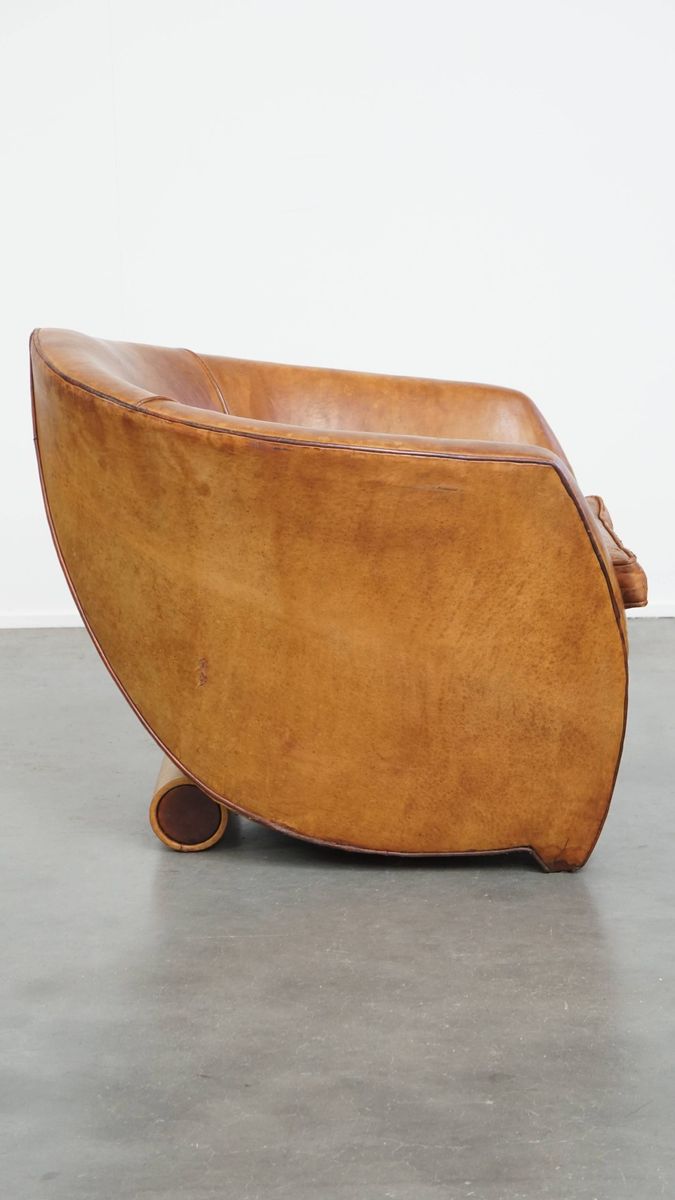 Geweldige, Unieke Vintage Schapenleren Design Fauteuil Van Bart van Bekhoven image 3