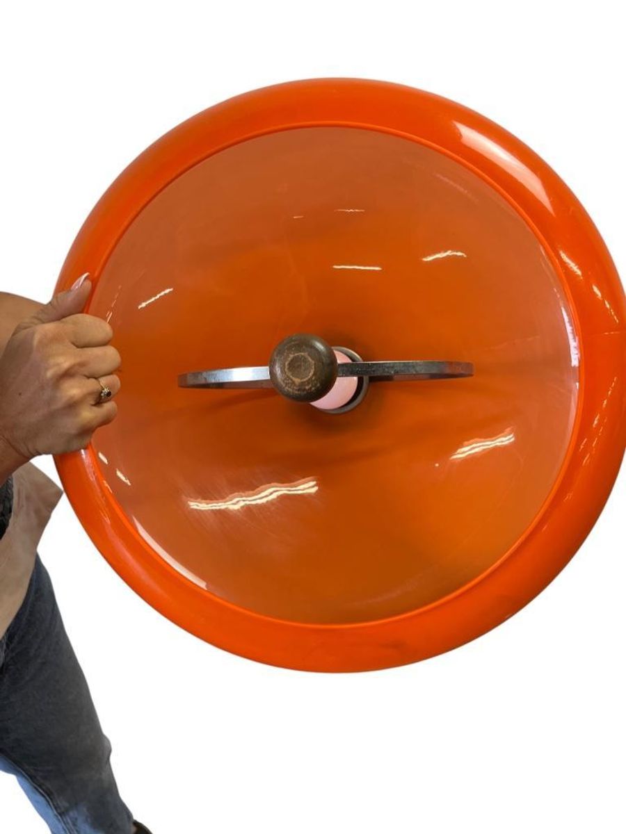 Vintage Oranje Ufo Luster / Hanglamp Jaren 70 image 7