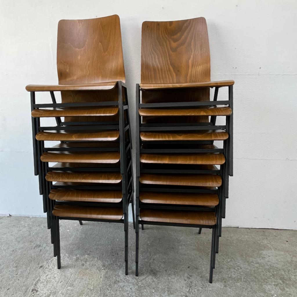 Stoel Multiplex / Plywood - Midcentury Design Hout - Metaal image 9