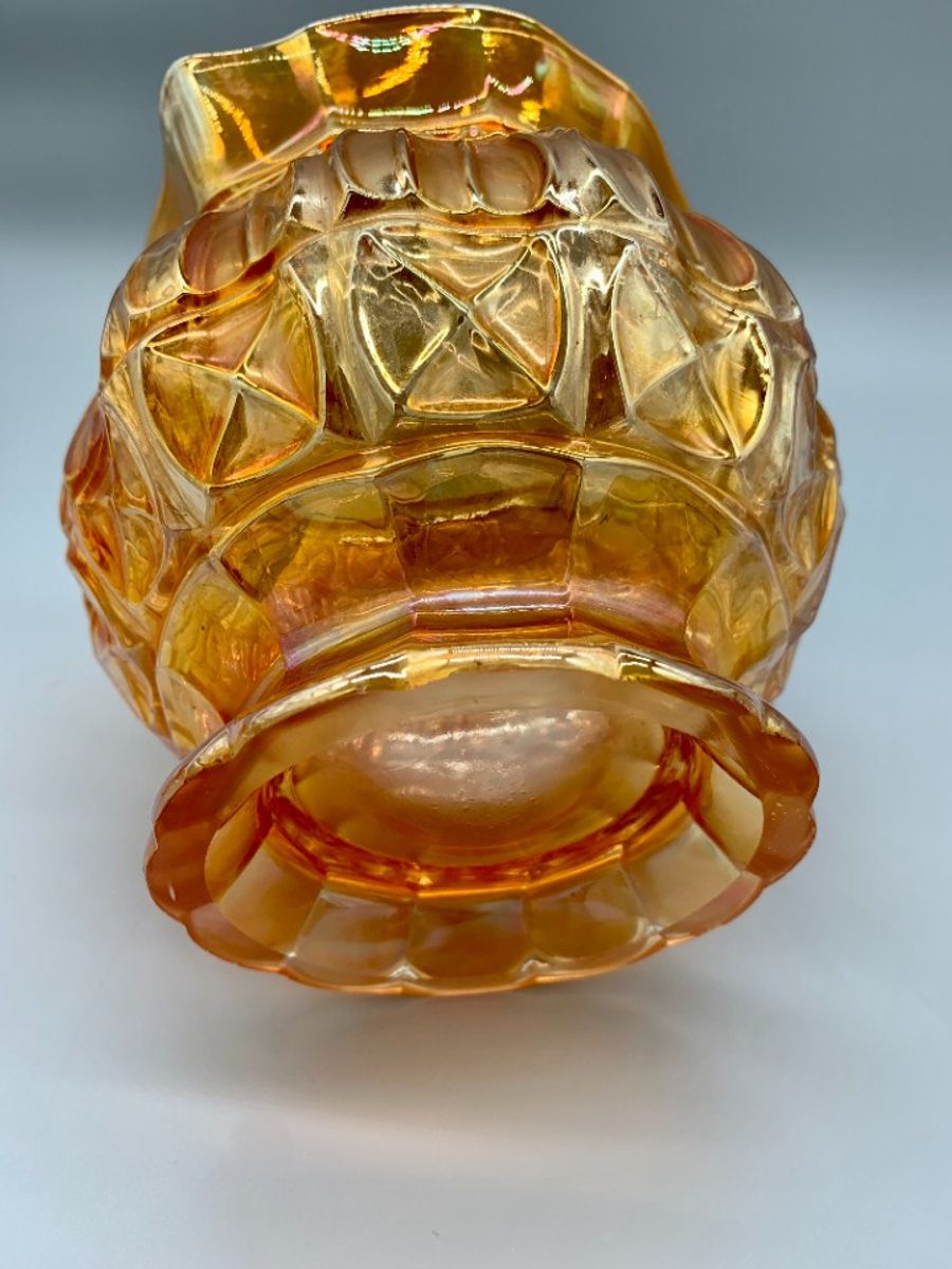 Franse Carnaval Iriserend Glas Waterkan En Glas Oranje image 4