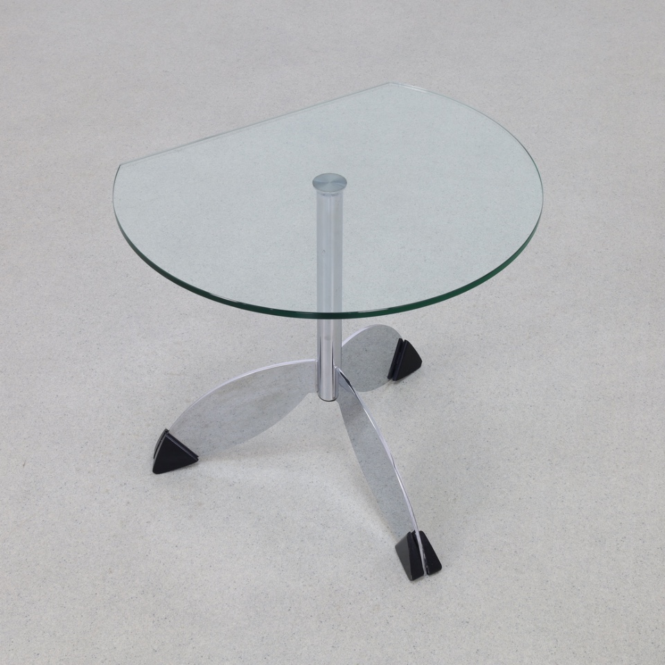 Postmoderne Bijzettafel Metaal & Glas, 1980S image 6
