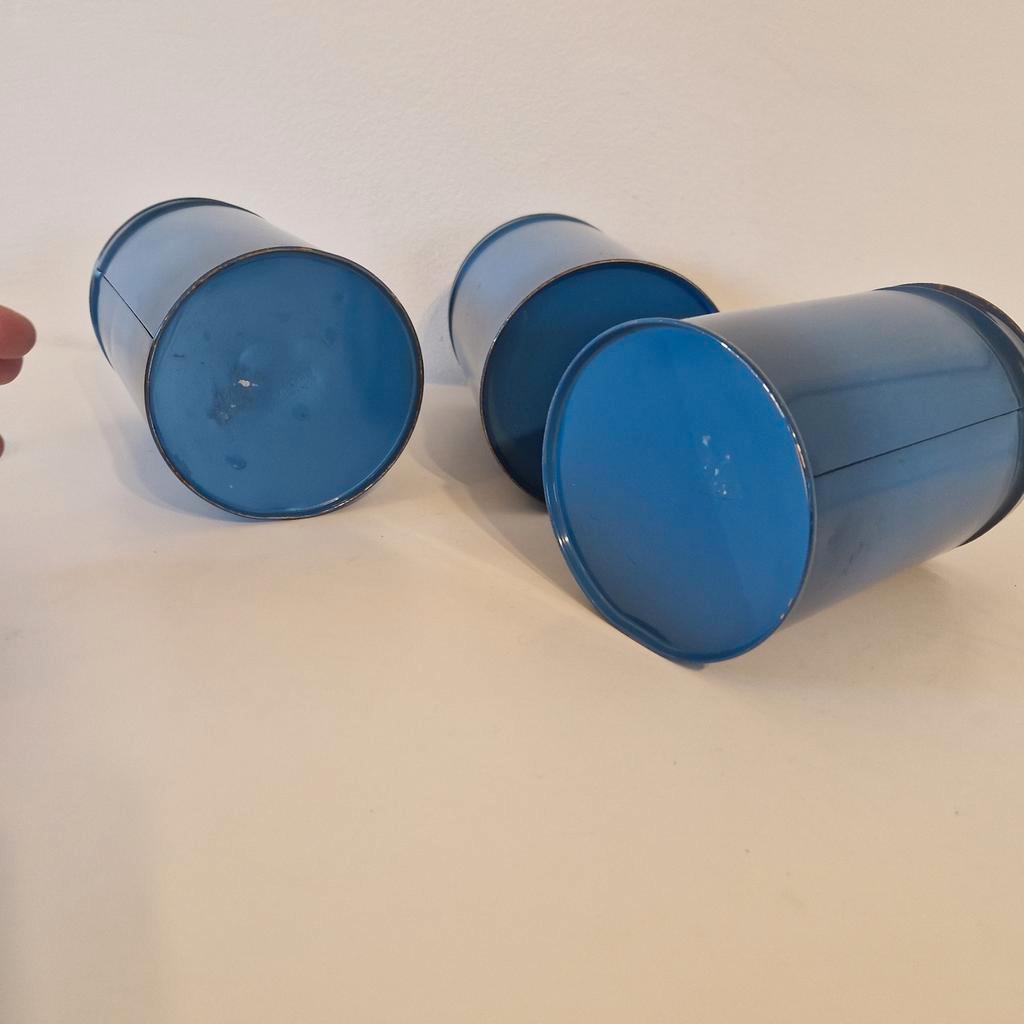 3 Vintage Brabantia Blikken Koffie Suiker Thee Metalen Bus image 2