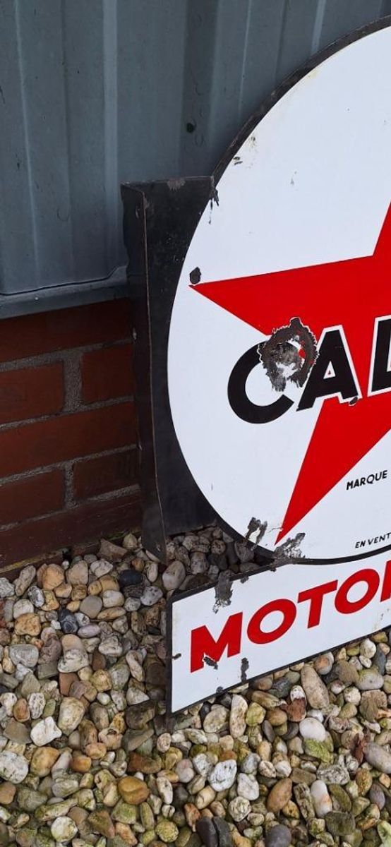 Dubbelzijdig Xl Emaille Reclame Bord Van Caltex Motor Oil️⛽️ image 4