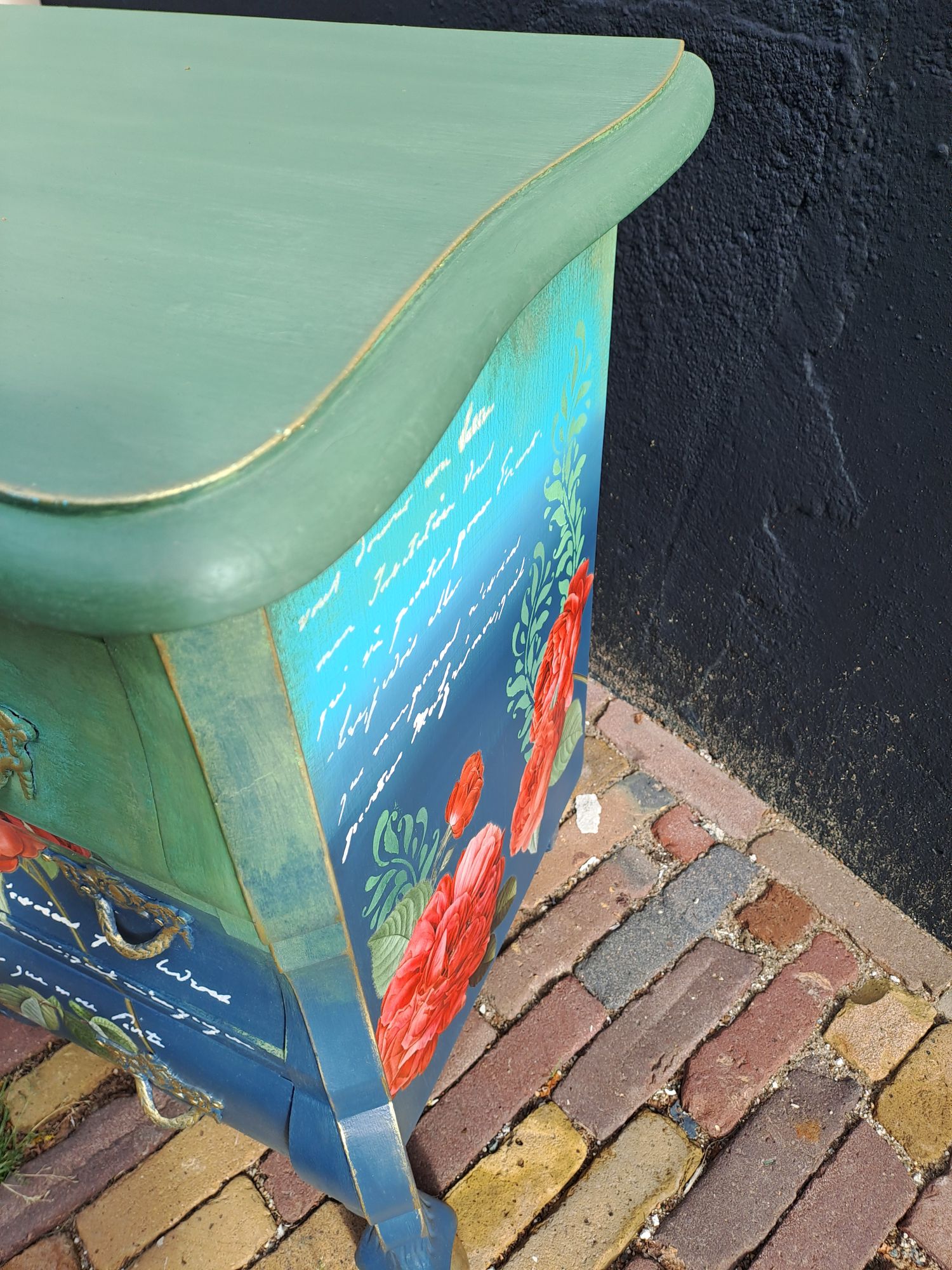 Buikkast - Ladekast - Restyled - Blauw-groen image 3