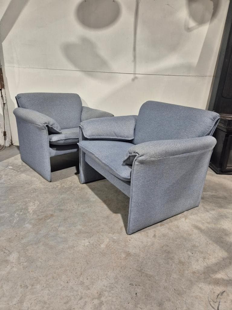 2 X Bora Bora Leolux Fauteuil Grijsblauwe Stof image 10