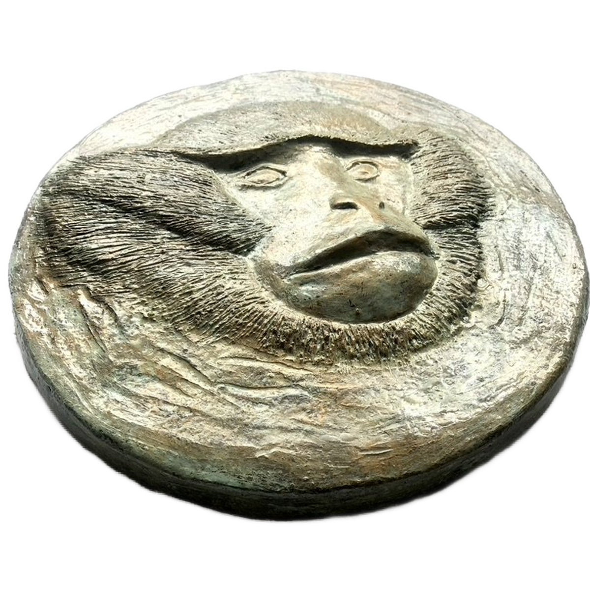 Bas-relief ‘apenkop’ In Keramiek image 2