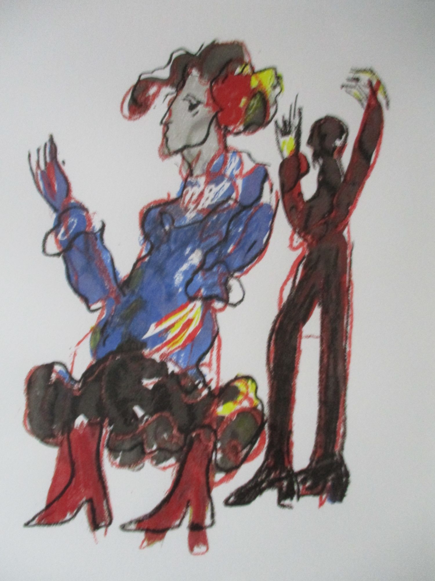 Jan Sierhuis Litho Spaanse Dans 2006 Expressionisme Vintage image 4