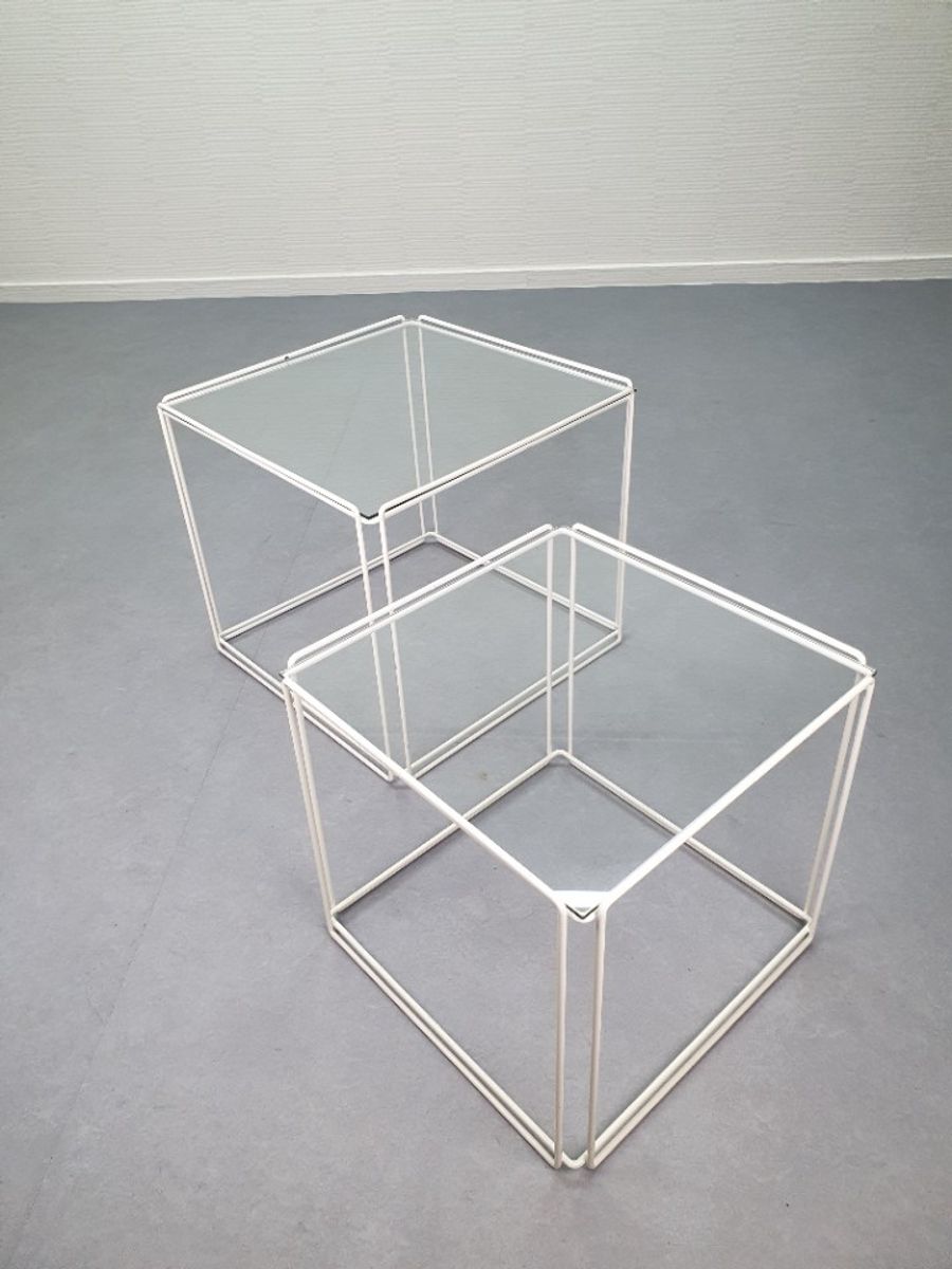Max Sauze Bijzettafel. Vintage Salontafel 'isocele' Wit. image 10