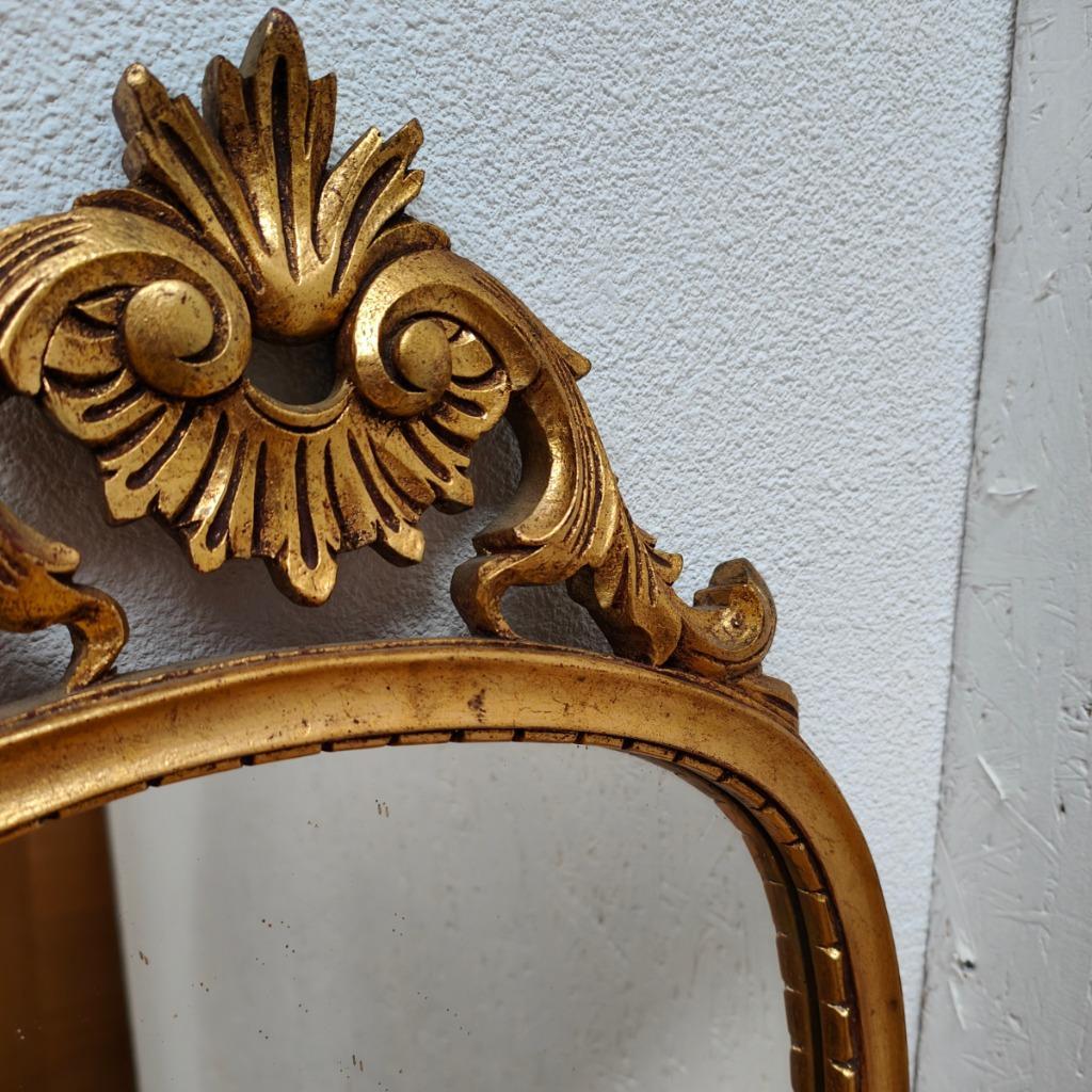 Vintage Brocante Rococo Barok Goudkleurige Spiegel Schouwspiegel 312 image 9