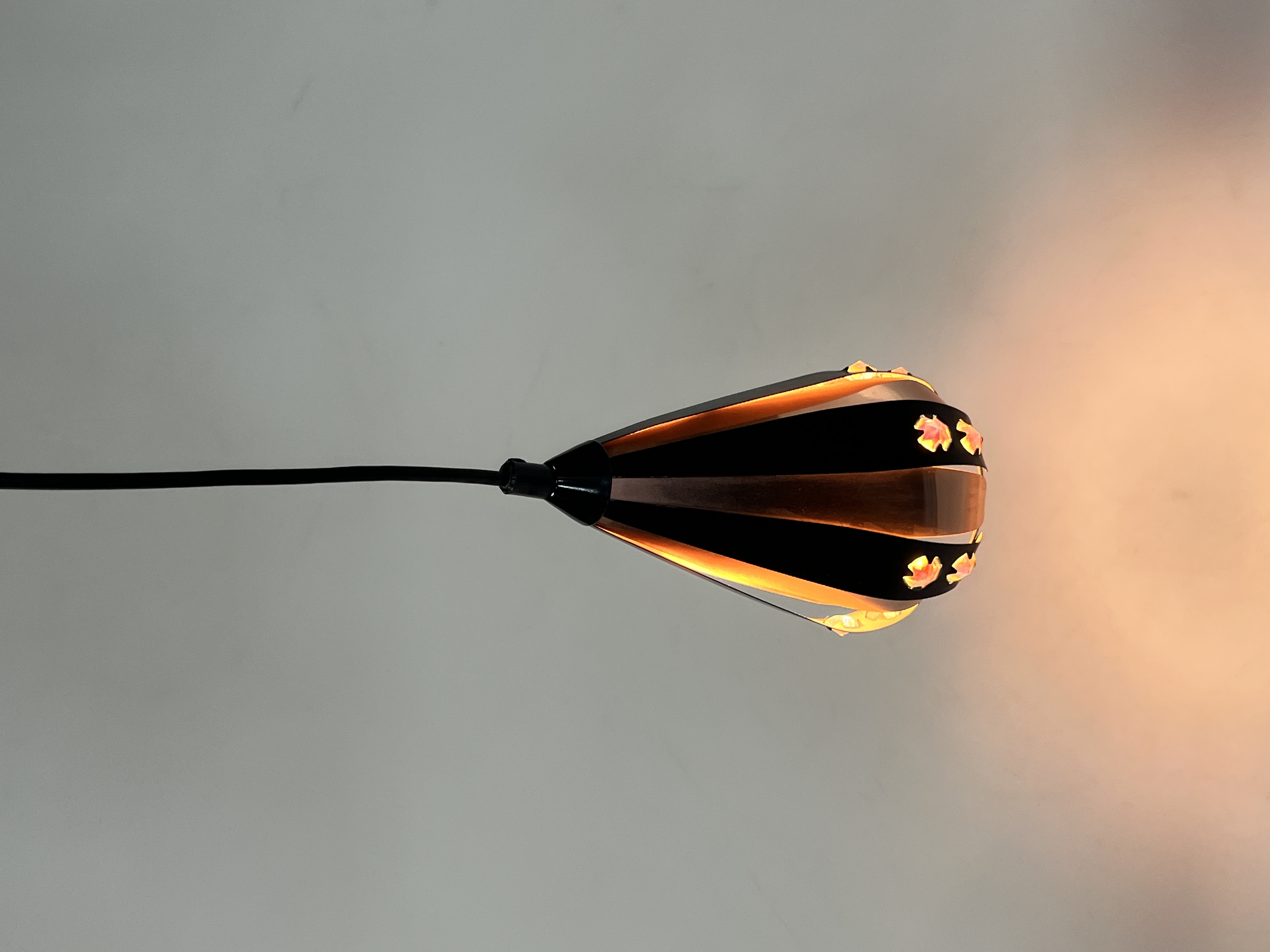 Vintage Druppel Hanglampje, Werner Schou, 1960's Denemarken image 5