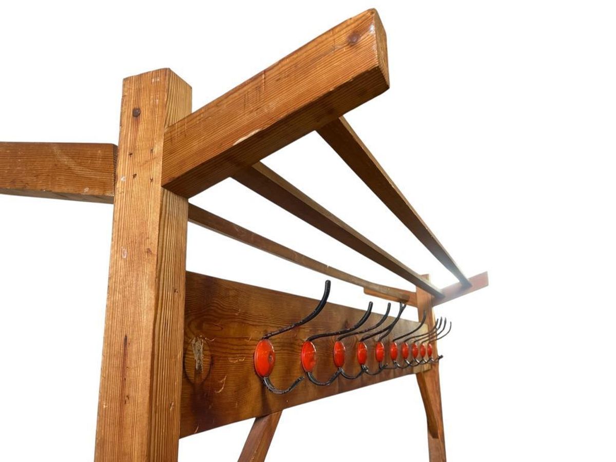 Vintage Xl Dubbelzijdige Staande Kapstok Met 20 Ophangpunten image 4