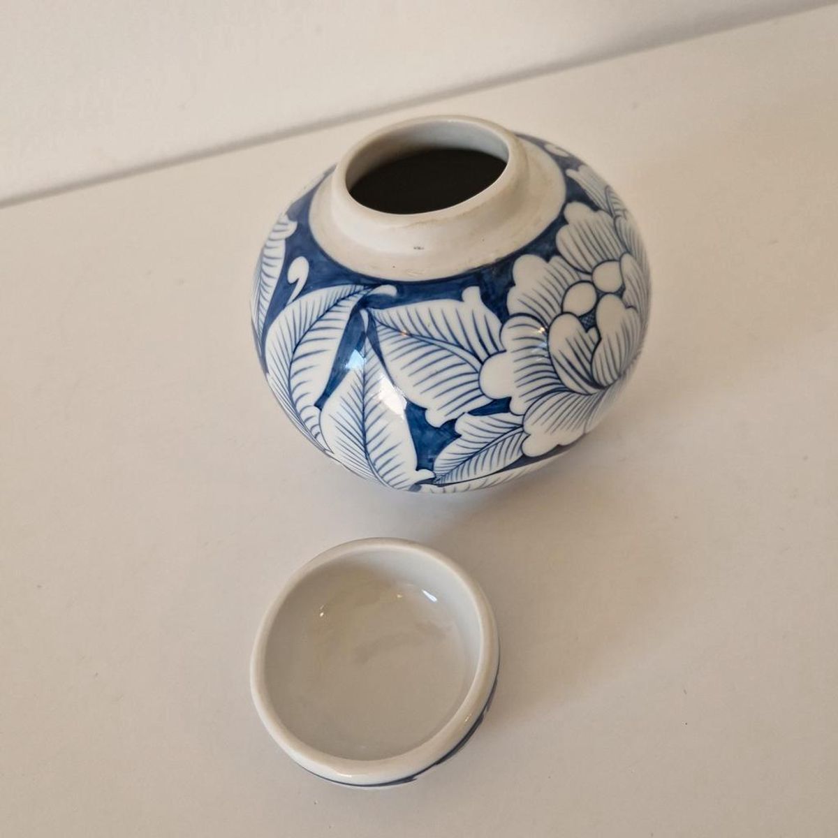 Vintage Gemberpot Porselein Handbeschilderd image 6