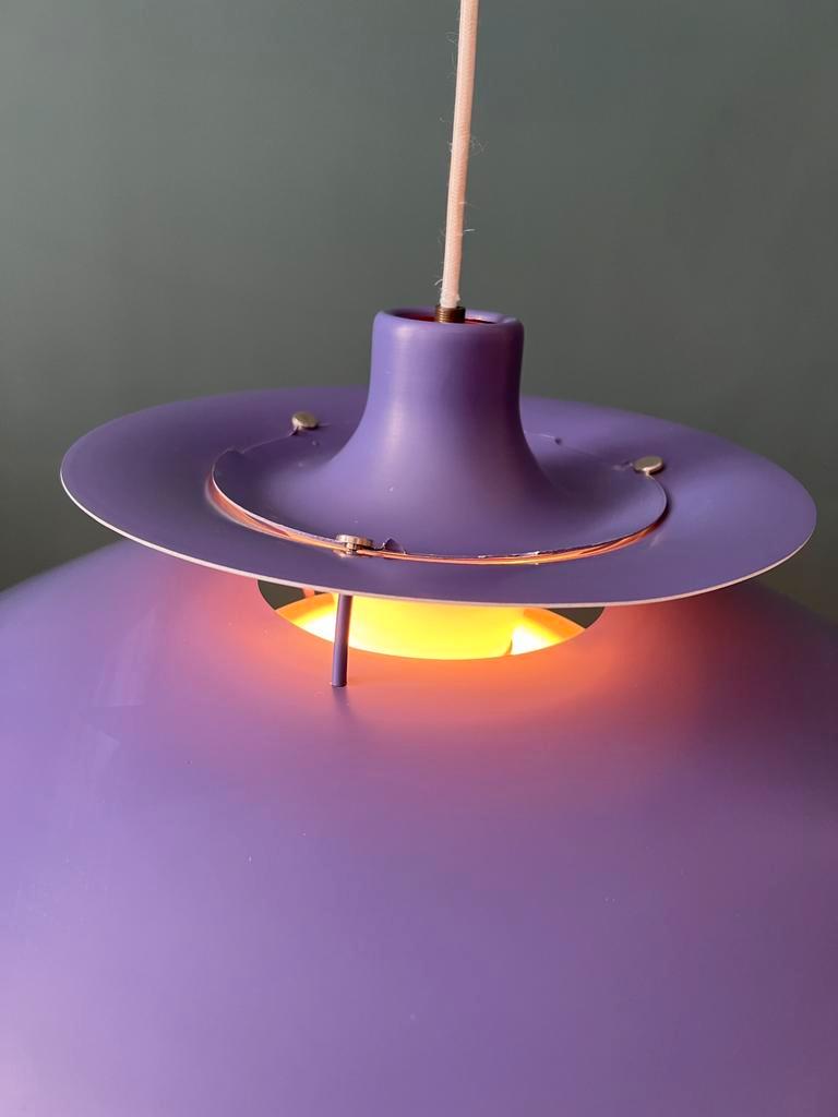 Originele Vroege Louis Poulsen Ph5 Schalenlamp Paars 1960 image 11