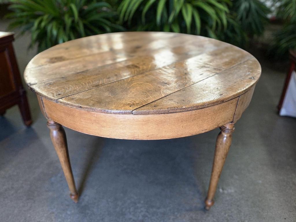 Brocante Houten Ronde Tafel / Consoletafel image 3