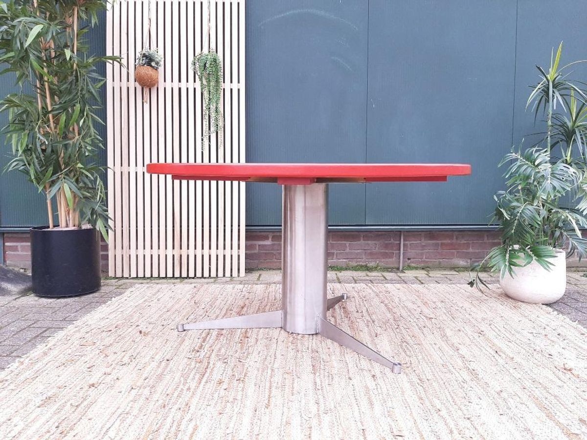 Rode Ronde Xl Eettafel 130 Cm Vintage Space Age Design Tafel image 15