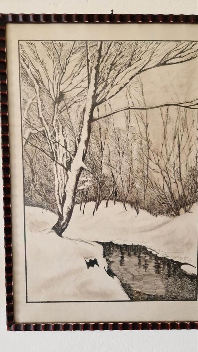 Antieke Pentekening In Lijst image 4