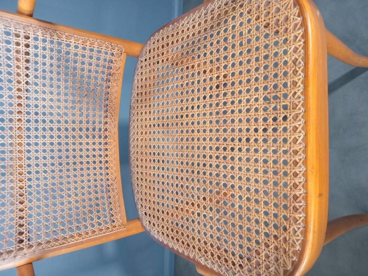 Thonet Ligna Stoeltje Beukenhout Webbing 60s Vintage image 4