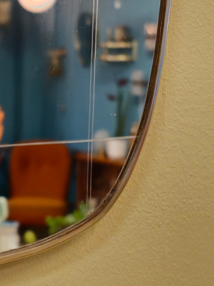 Vintage Wandspiegel Spiegel Mirror Messing Goud image 10