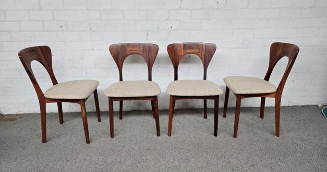 Vintage Set Van 4 Eetkamerstoelen, Nils Koefoed image 6