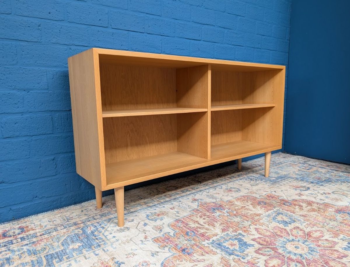 Midcentury Eiken Lage Boekenkast, Borge Mogensen image 9