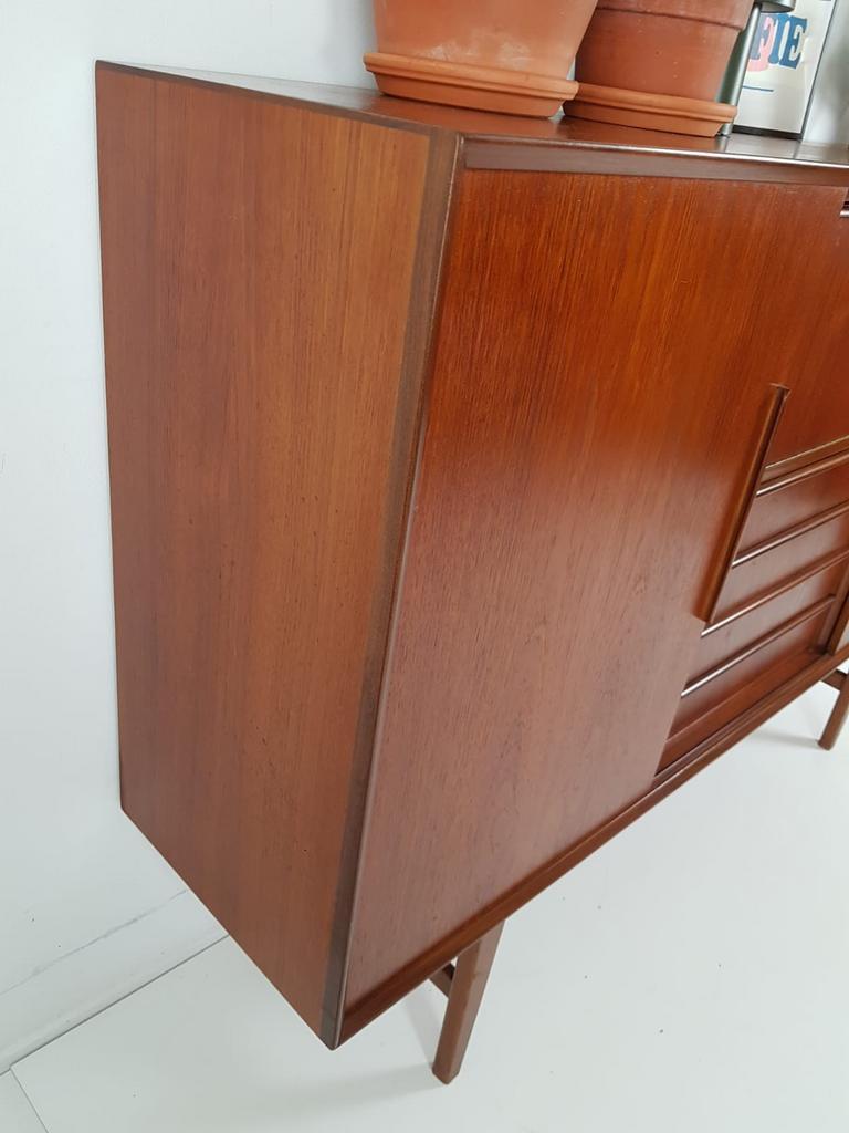 Vintage Teak Houten Wandkast | Buffetkast Deens Kast image 10