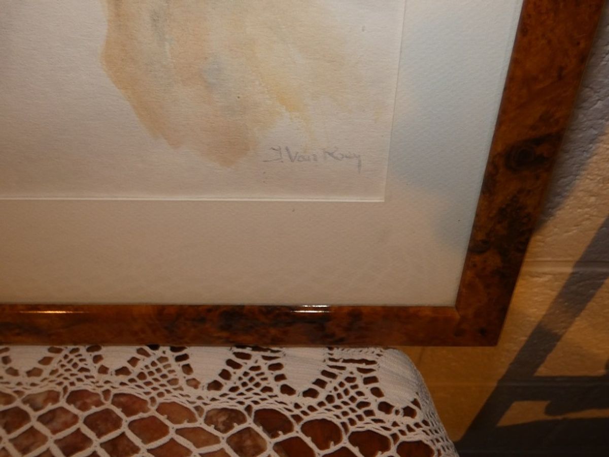 Aquarel J. Van Roey "hond". image 3