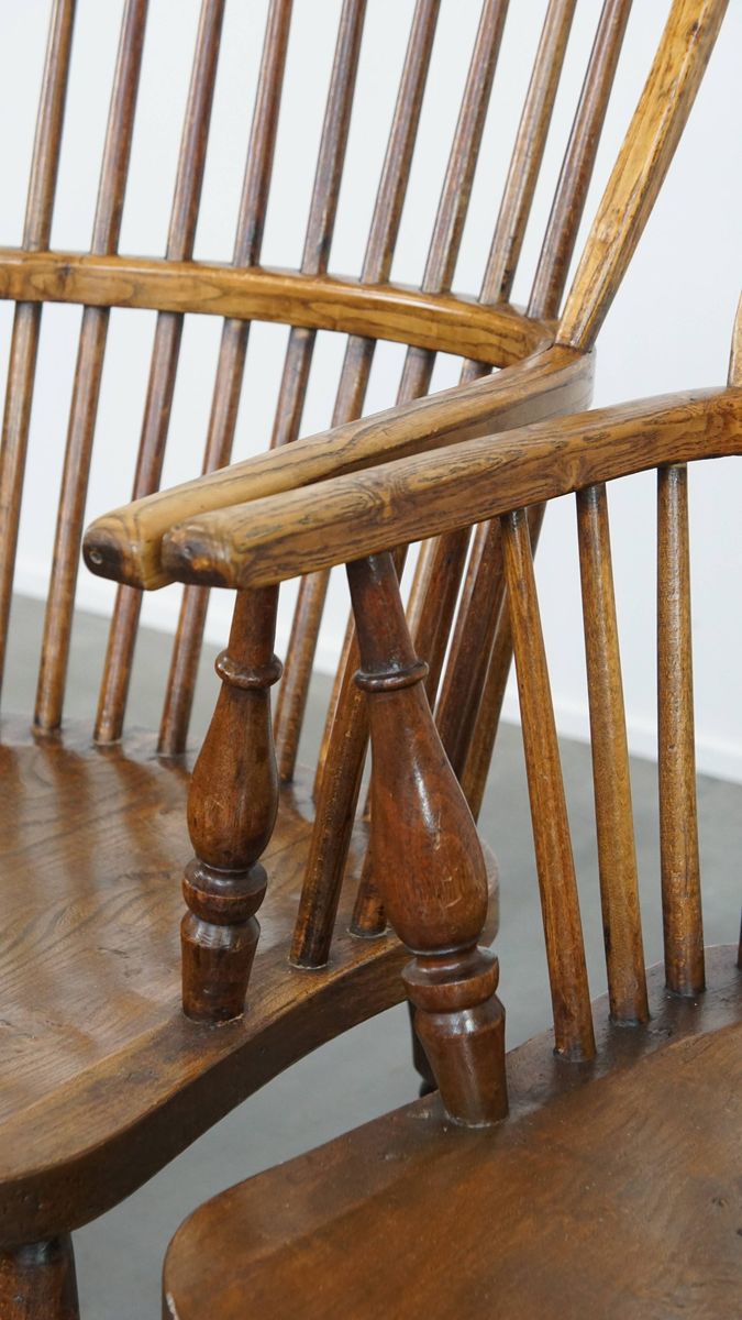 Leuke En Tijdloze Set Van 4 Antieke Engelse Windsor Stickback Chairs Uit De 19e image 15