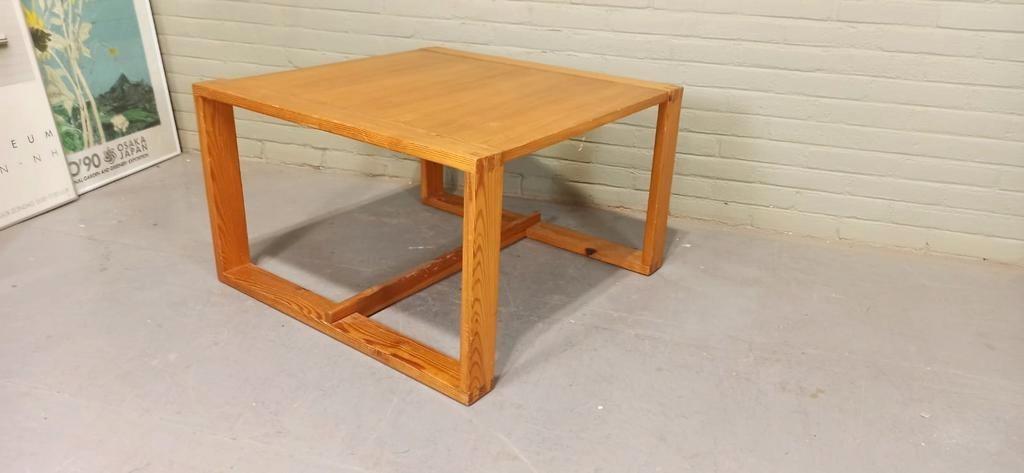Vintage Design Grenen Salontafel, Vierkant image 14