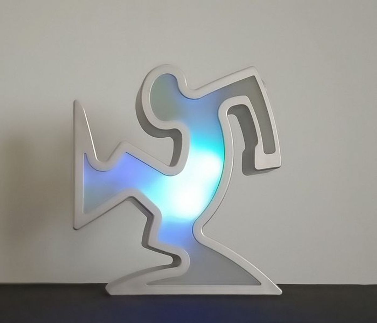 Keith Haring La Linea Lamp Osvaldo Cavandoli Zilver (nieuw In Originele Verpakking) image 17