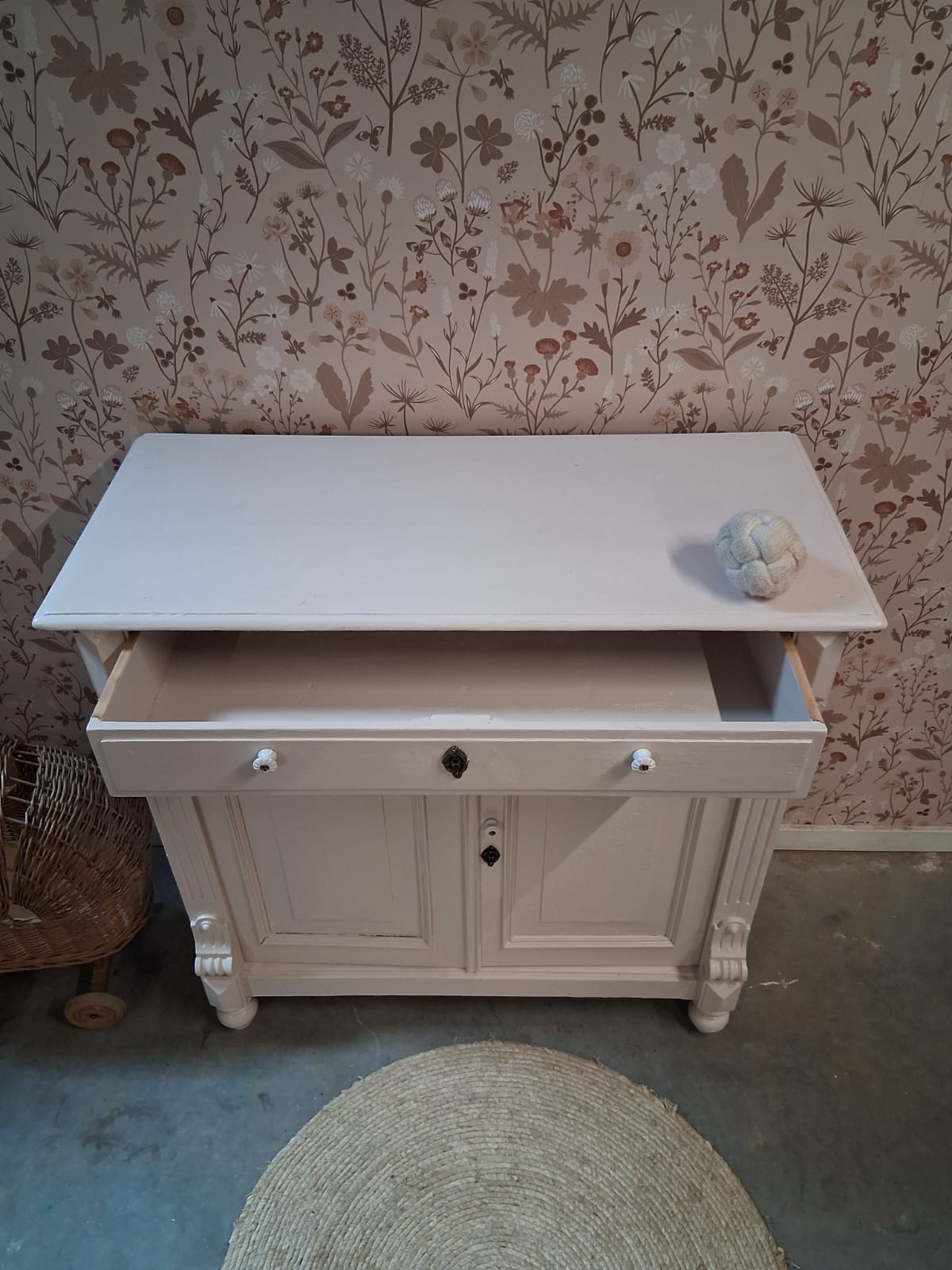 Vintage Brocante Biedermeiercommode Dressoir Speelgoedkast Hout Uniek “sophia” image 6