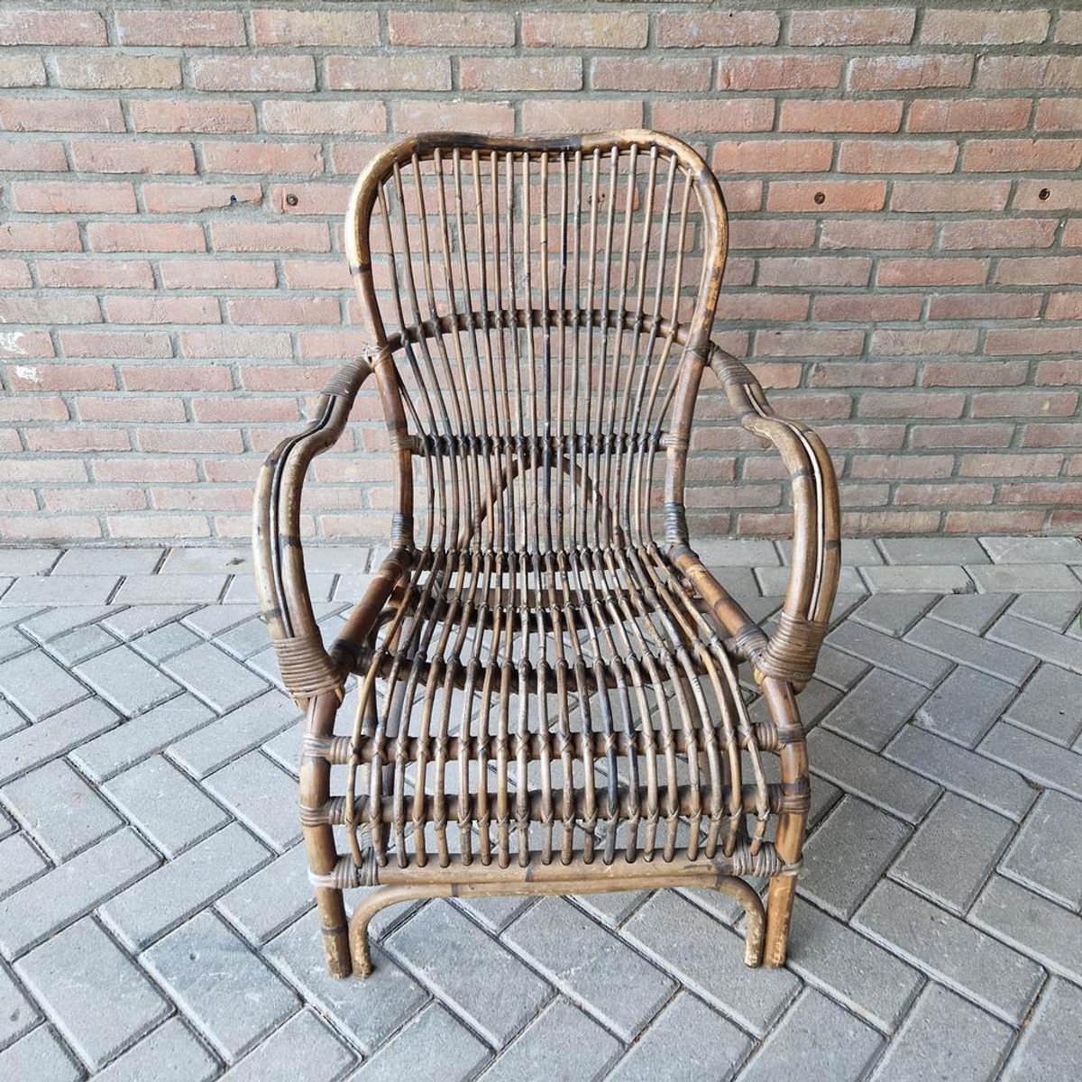 Bruine Bamboe Fauteuil Tuinstoel image 3