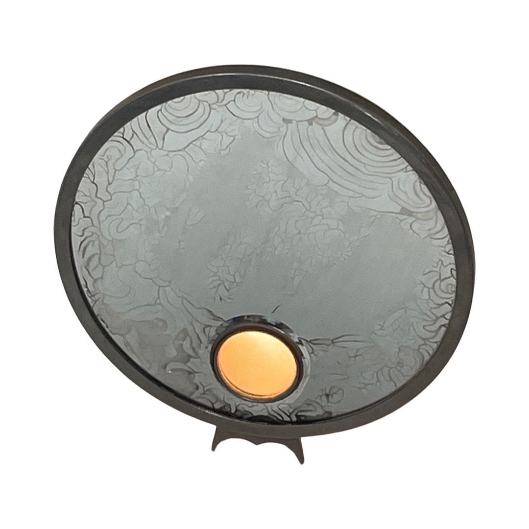 Art Deco - French Mirophar Standing Apothecary Mirror - With Built In Lighting - Distressed Mirro image 3