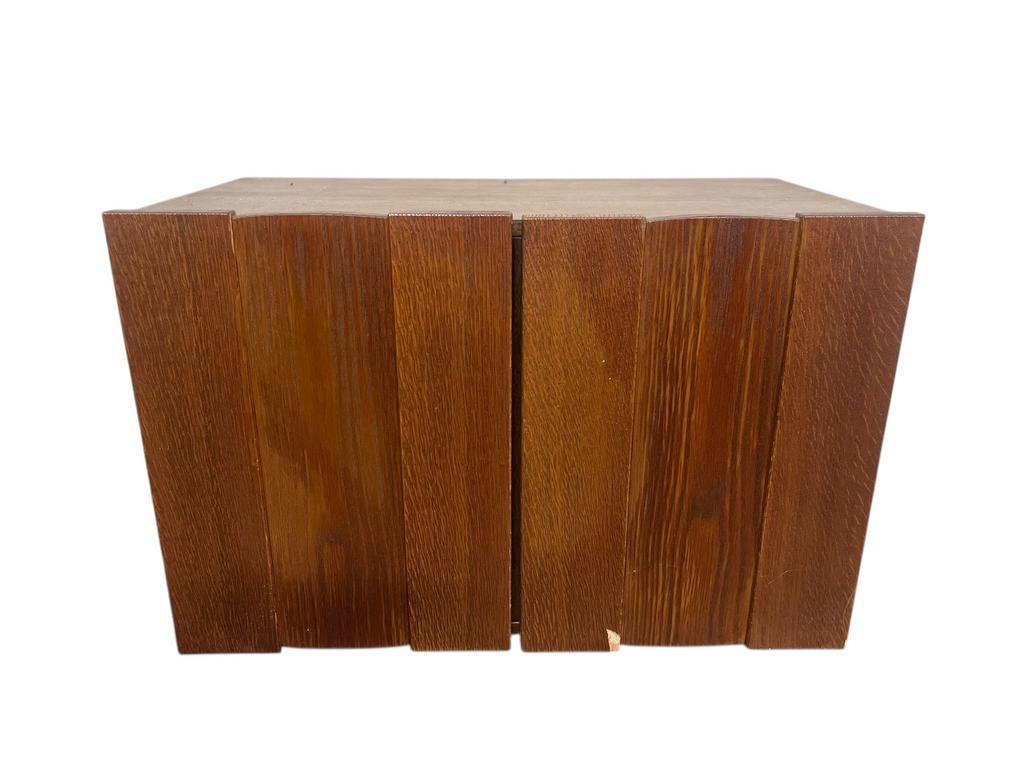Vintage Hangende Muurkast / Wandkast In Hout image 3