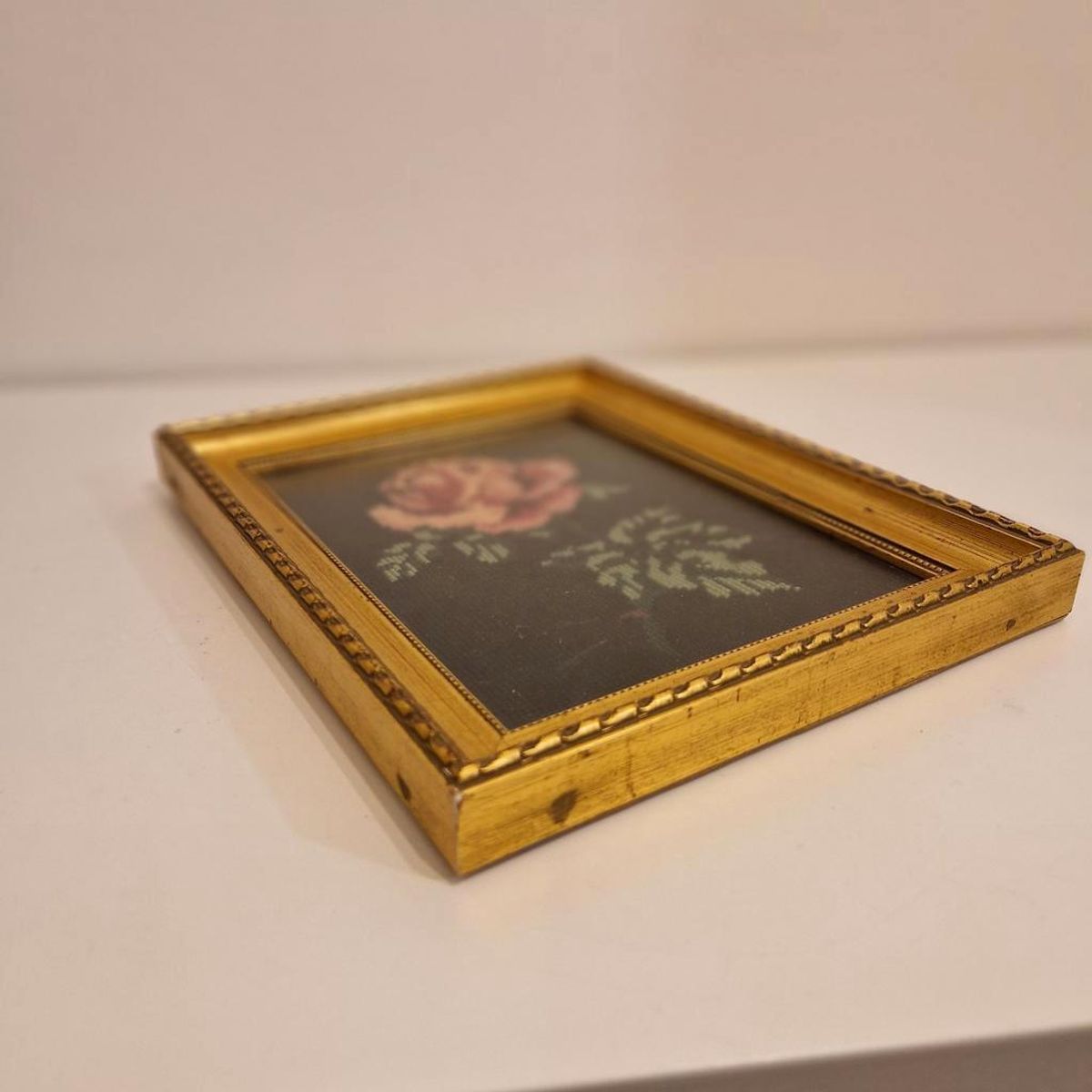 Vintage Schilderij Geborduurd Rozen Borduursel image 8