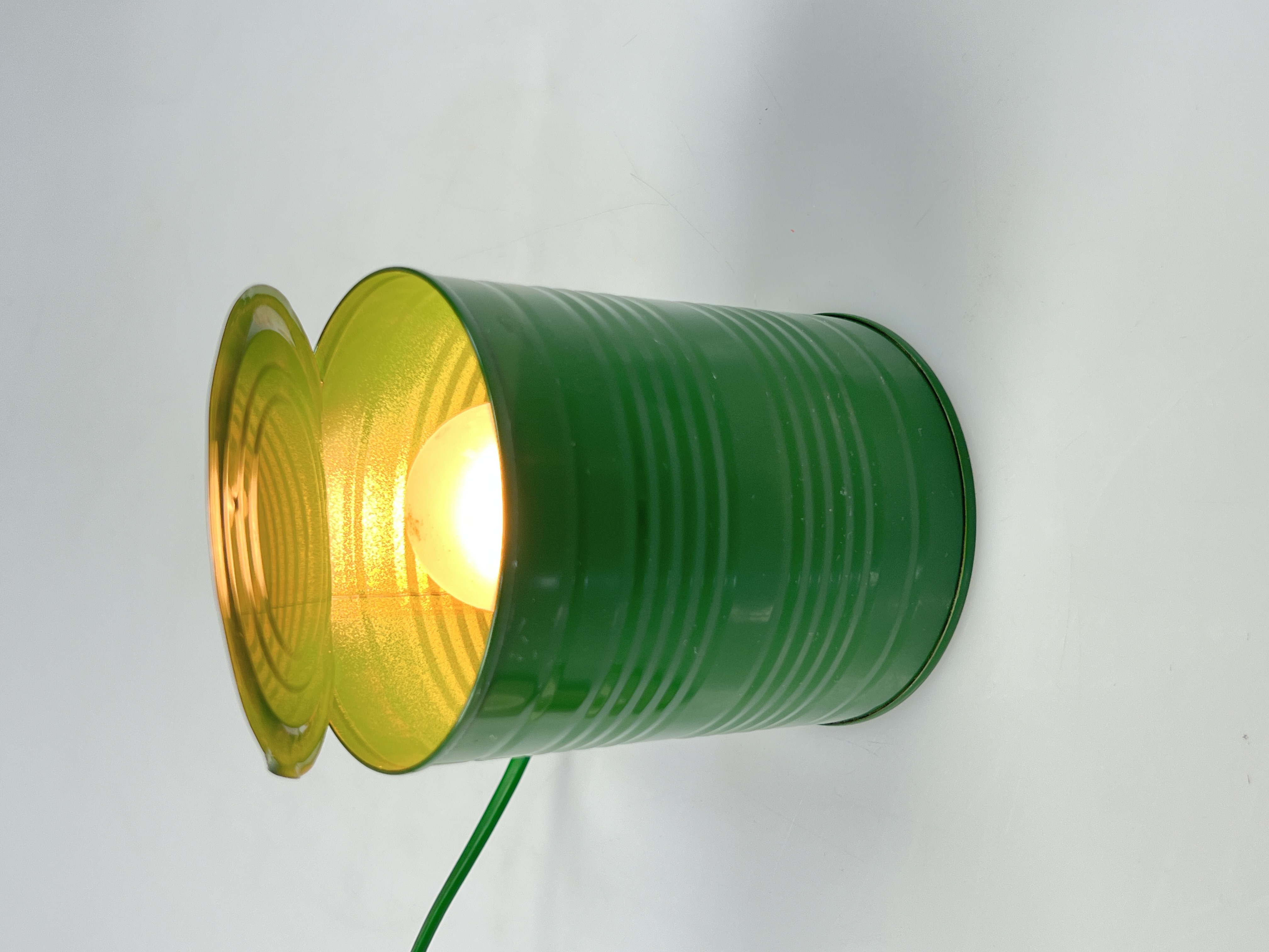 Vintage Groene Tin Can Lamp, Ad Van Berlo, Vrieland Design, 1980's image 8