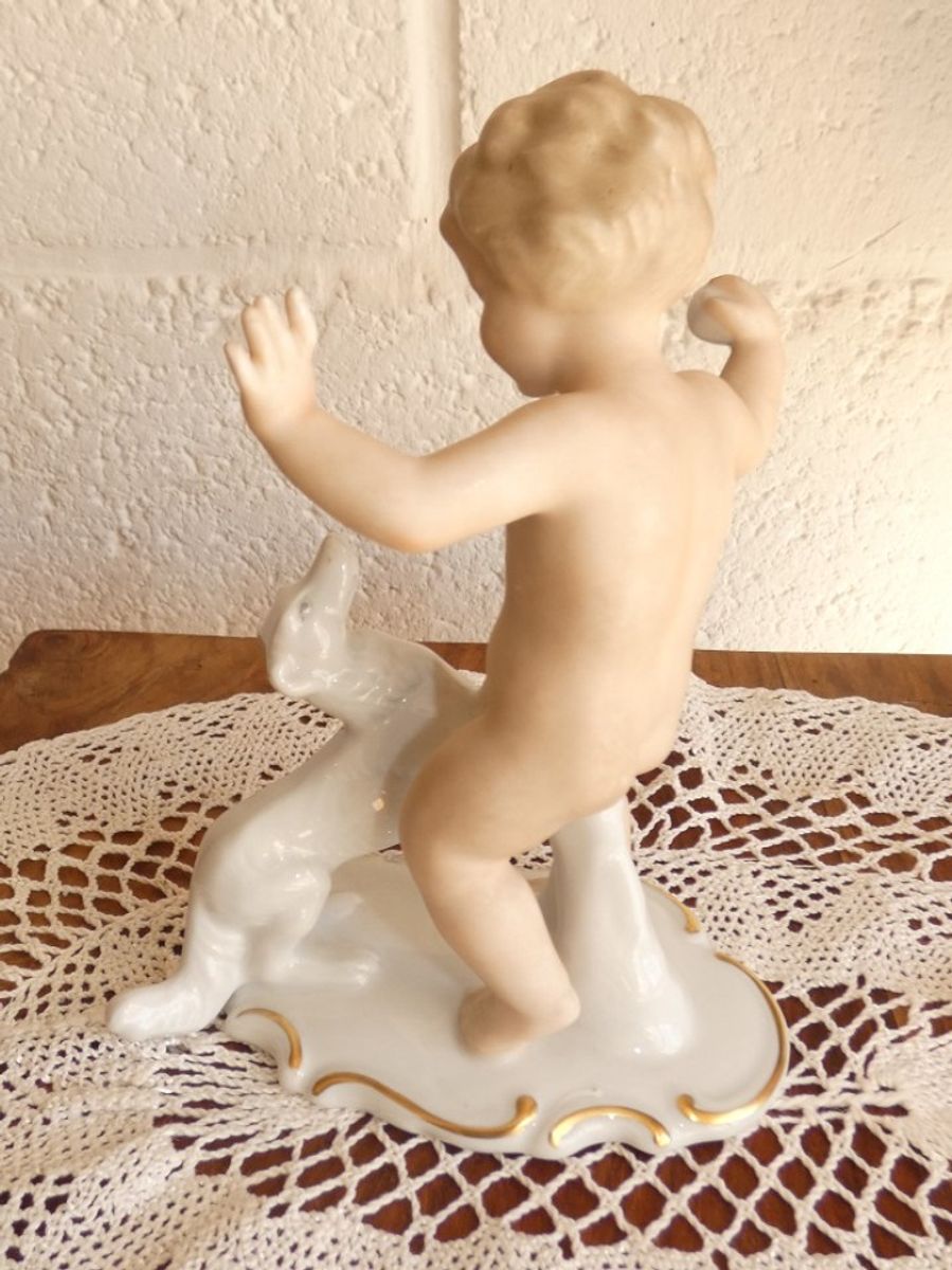 Wallendorf "spelende Jongen Met Hond". image 5