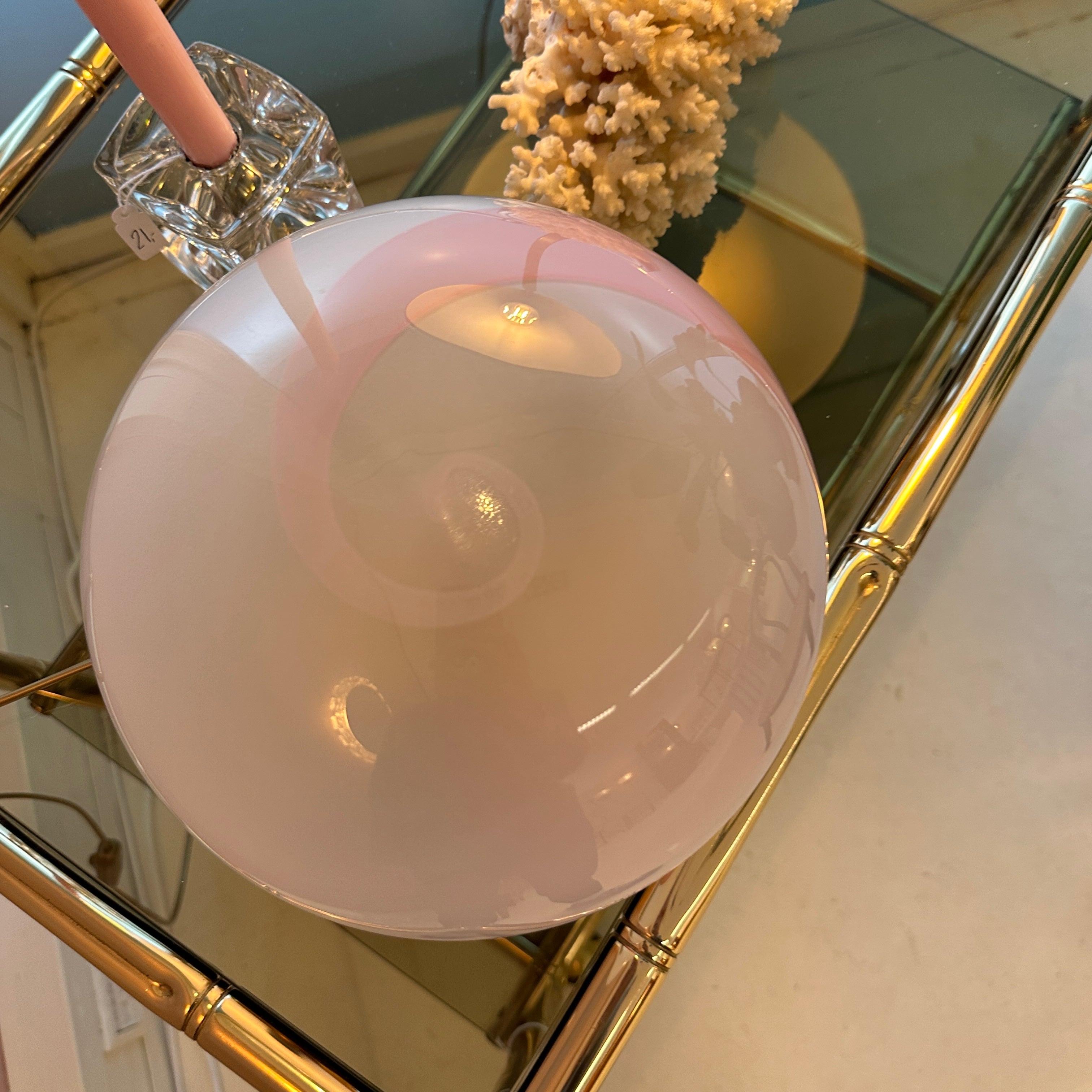 Murano Glass Pink Swirl Table Lamp image 9