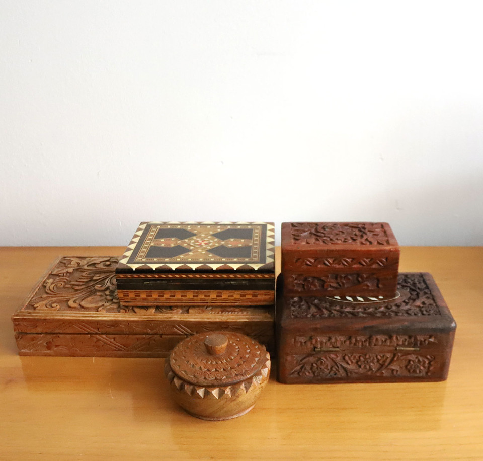 Klein Vintage Houten Doosje, Jaren '60 image 2