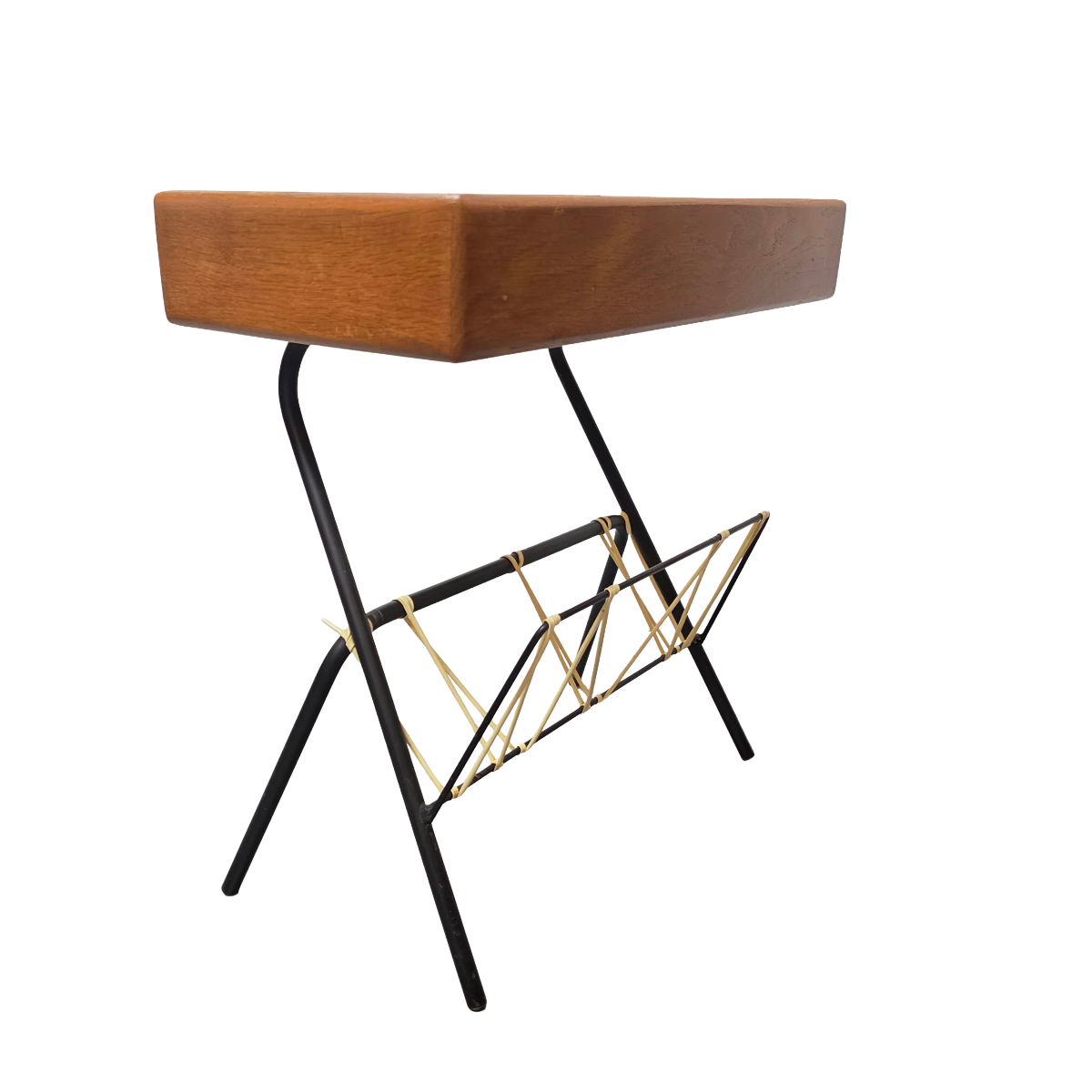 Vintage Bijzettafel Met Lectuurhouder image 2