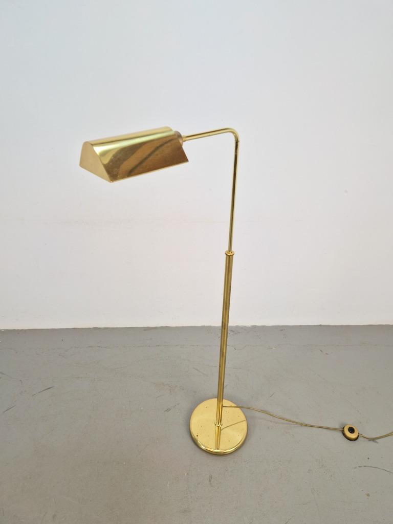Regency Vloerlamp Messing Verstelbaar Leeslamp Italy ’70 image 5