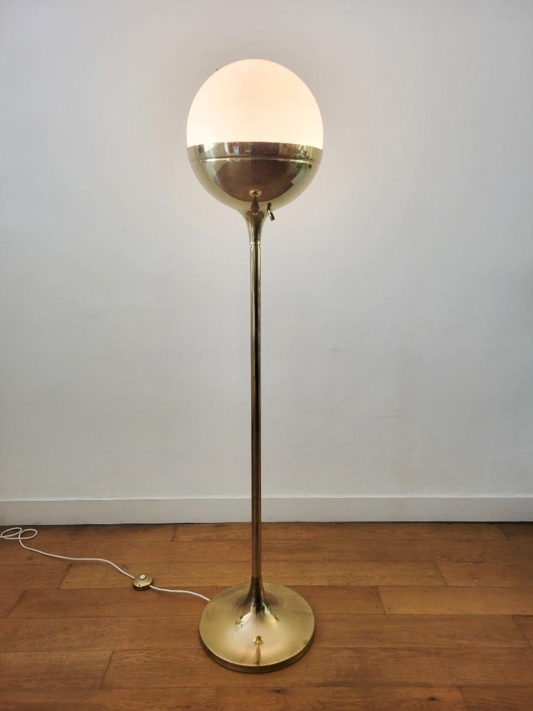 Messing Vloerlamp Van Vereinigte Werkstätten München image 8